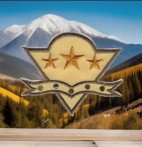 2" Desert Military Three Star Embroidery Patch - Picture 1 of 5