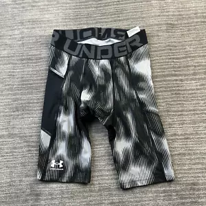 Under Armour Shorts Mens Medium Gray Half Tights Running - Picture 1 of 8
