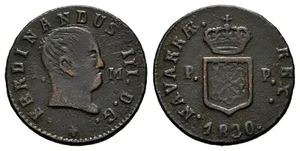 S.C. Spain-Fernando VII. 1 Maravedí 1830 PAMPLONA. Cobre 2 g. Escasa - Picture 1 of 1
