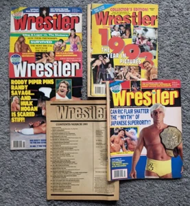 VTG 1980s 90s WRESTLER MAGAZINE LOT FLAIR STING PIPER HART +MORE WWF WWE - Picture 1 of 5