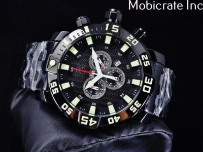 Novo Relógio Invicta 53mm Masculino SEA BASE Edição Limitada de 1000 Swiss 5050.E Chrono Preto SS - Imagem 1 de 4