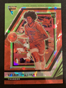 2022-23 Panini Flux Jalen Williams Rookie Red Cracked Ice Prizm