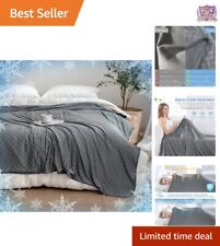 Cooling Blanket - Cool Technology - Lightweight - Queen 90x90in - Dark Gray