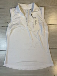 New Lady Hagen Golf Polo Size XS Black Pique Sleeveless Top Womens NWT - Picture 1 of 7