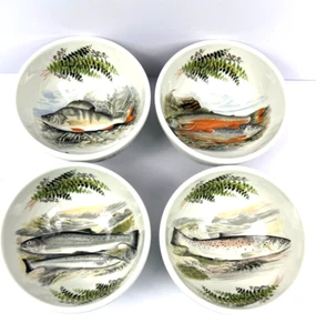 PORTMEIRION COMPLETO PESCATORE PESCE BRITANNICO A J Lydon 1981 ciotole da dessert set di 4 - Foto 1 di 5
