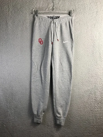 Nike OU Oklahoma Joggers Womens XS Gray Drawstring Lounge Sweat Pants Cover