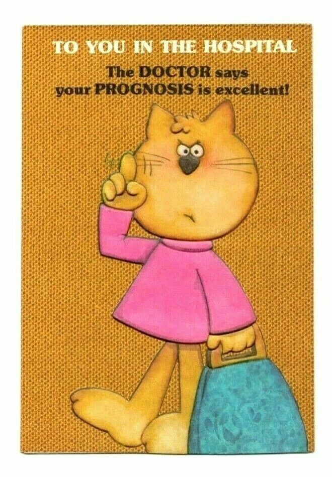 Hope You're Feeling Better Greeting Card Best Recovery Wishes Humor Vintage Card - Image 1 of 3