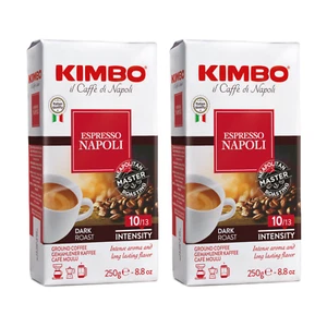 Kimbo Espresso Napoli Ground Coffee 2 x 250g Napoletano Dark Roast - Picture 1 of 12