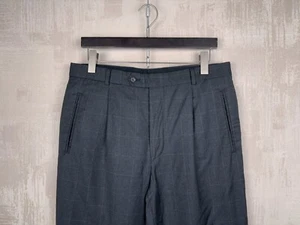 Yves Saint Laurent YSL Vintage Wool Check Dress Pants Mens Size 52 fits to US 34 - Picture 1 of 21