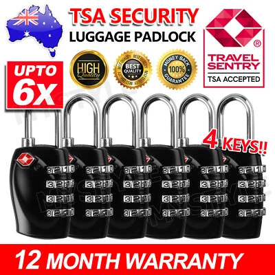 TSA Approved Combination Lock PadLock Locker Locks Security Suitcase Luggage Bag - image 1 of 4
