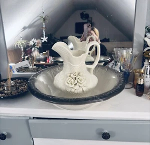 Water Pitcher And Basin  - Picture 1 of 24
