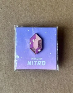 PAX West 2019 Discord Nitro Lapel Pin Pink Sparkling Glitter Crystal Diamond - Picture 1 of 1
