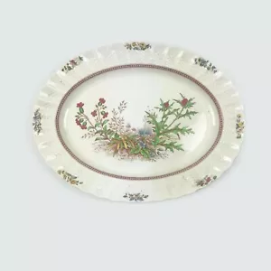 Vintage Spode Rosalie Chelsea Wicker Oval Serving Platter Made England 13-1/2" - Picture 1 of 5