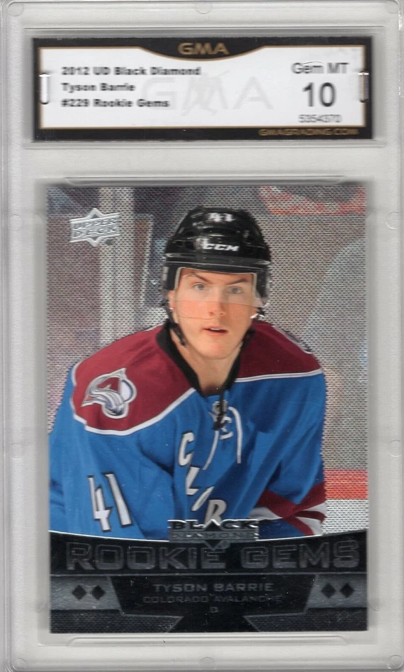 GMA 10 Gem Mint TYSON BARRIE 2012/13 UD Black Diamond Rookie Card OILERS! - Image 1 of 1