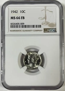 1942 Mercury Dime NGC MS66 FB Full Bands #3 - Picture 1 of 4