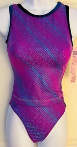 GK FESTIVAL HOLOGRAMM ERWACHSENE KLEIN 2-TEILIG SAMTBESATZ GYMNASTIK TANZ TANKINI Gr. AS - Bild 1 von 10