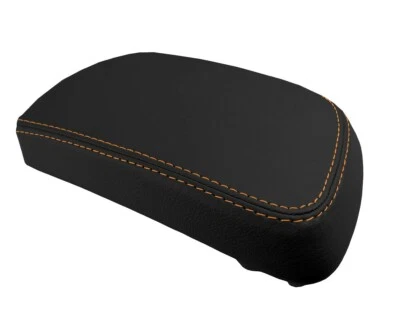 Se adapta a Toyota Yaris 2008-2011 tapa de consola de PVC cubierta con puntada naranja Foto 1 de 4