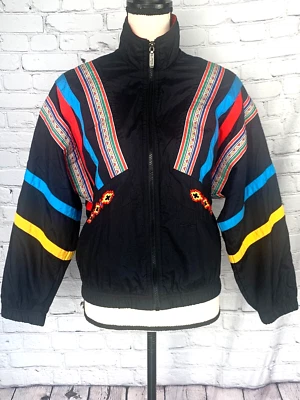 Head Sportswear Windbreaker Woman Vintage Aztec Print Bomber Slyle Jacket XS. - Image 1 of 4