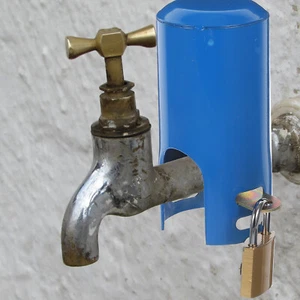 Outdoor Wasserhahn Schloss Locking Gerät Hinterhof Veranda Außerhalb Wasser blue - Bild 1 von 6