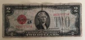 1928 F $2.00 DOLLAR RED SEAL NOTE very nice circulated DA Block #65677737 - Picture 1 of 2