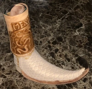 Mexiko Schlangenhaut Leder Tequila Schnapsglas spitz zulaufend Western Cowboystiefel 5" - Bild 1 von 5