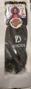 Darling Easy Braid 5X Pre-Stretched 55" Kanekalon Black Hair Extension colour 1 - Picture 1 of 2