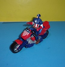 Marvel 3.5" Seated Figure CAPTAIN AMERICA Motorcycle Used Toys