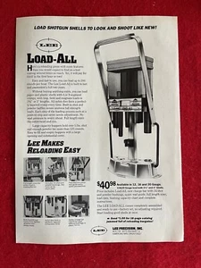 Vintage 1985 Print Ad Lee Load All Ammunition Reloading Equipment Ad - Bild 1 von 7