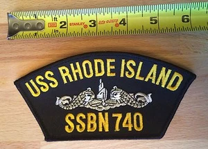USS RHODE ISLAND SSBN 740 EMBROIDERED PATCH Navy Military Submarine Crew - Picture 1 of 1