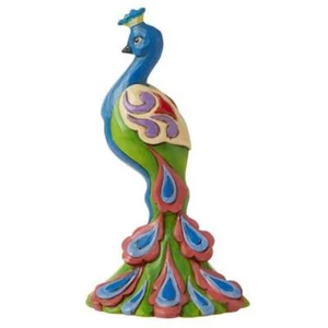 Jim Shore Heartwood Creek Mini Peacock Figurine - 13cm 6010566 - Picture 1 of 2