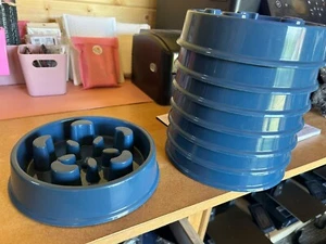 Wholesale Job lot 8 Slow Feeder Bowl For Dog/Puppy In Blue with rubber feet - Picture 1 of 2