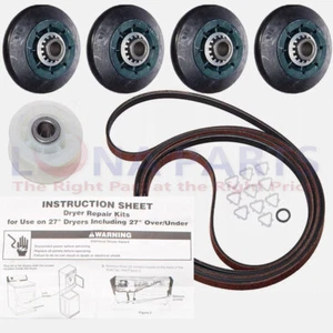 Whirlpool YWED5700XW1 Genuine OEM Dryer Belt Rollers Pulley Kit - Picture 1 of 1