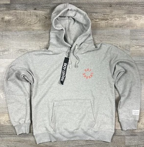 BOY London Sudadera con Capucha NUEVA Grande Gris Sudadera con Capucha Deja que los Débiles Se Hagan Fuertes - Imagen 1 de 8