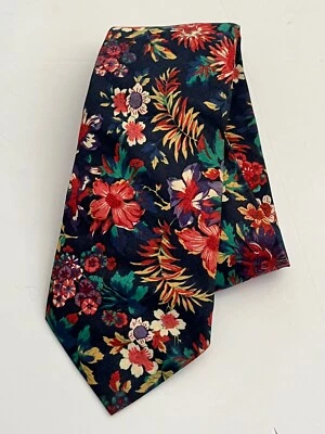 Corbata vintage con estampado floral Banana Republic Safari & Travel Co para hombre años 80 EE. UU. Foto 1 de 4