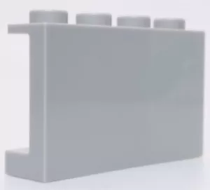 Lego 5x Light Bluish Gray Panel 1 x 4 x 2 with Side Supports Hollow Studs - Picture 1 of 1