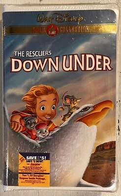 The Rescuers Down Under (VHS, 2000, Gold Collection Edition) Walt Disney Sealed - Image 1 of 2