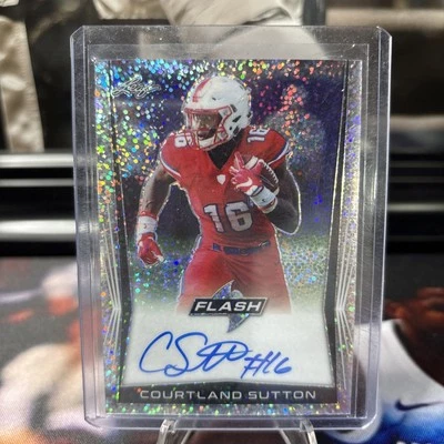 2018 Leaf Flash COURTLAND SUTTON Silver Sparkle AUTO Autograph RC Rookie Card - Image 1 of 2