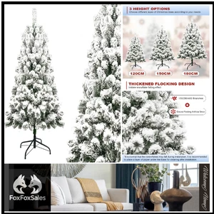 Künstlicher Weihnachtsbaum mit Eisenfüßen | Schnee-Effekt | 150 cm - Bild 1 von 7