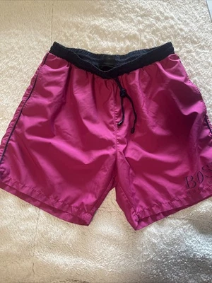 Pantalones Cortos Hugo Boss Estrella de Mar Clásico Azul Natación Hombres Talla L Magenta Foto 1 de 4