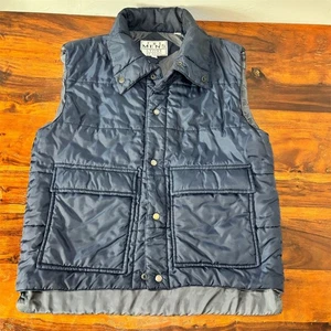 Vintage 80s Men's Blue Puffer Vest The Men's Store at Sears Size L - Picture 1 of 8