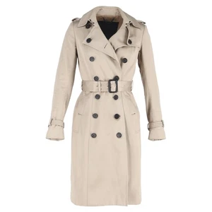 Burberry Zweireihiger Trenchcoat mit Gürtel in Beige Baumwolle - Bild 1 von 3