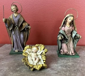 Vintage Cartapesta Nativity Figures Paper Mache Made In Italy 3 Pieces - Picture 1 of 10
