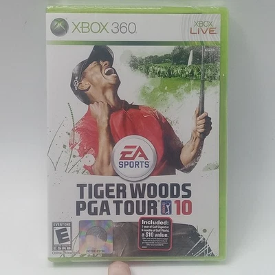 Tiger Woods PGA Tour 10 Microsoft Xbox 360 Brand New Factory Sealed  - Image 1 of 4