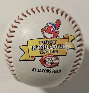 Cleveland Indians 1st Interleague Game Jacobs Field Mcdonalds Baseball Ball - Bild 1 von 3