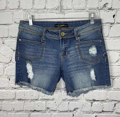 Pantalones Cortos Polo Sur Para Mujer Talla 5 Denim Desgastado Corte Foto 1 de 4