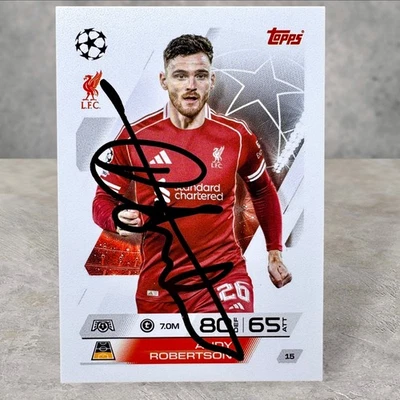 Andy Robertson Liverpool Signed Autograph Auto Card Topps Match Attax 2025/26 - Image 1 of 2