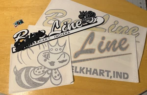 Bee Line Vintage Travel Trailer Repro Canned Ham Decals & Emblems Pick your set - Picture 1 of 6