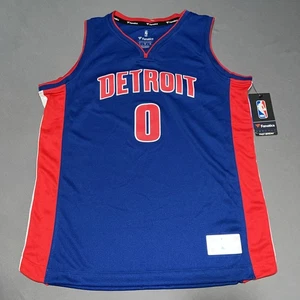 NWT Fanatics Fast Break Detroit Piston Jersey Youth L Blue 0 Andre Drummond-4896 - Picture 1 of 13