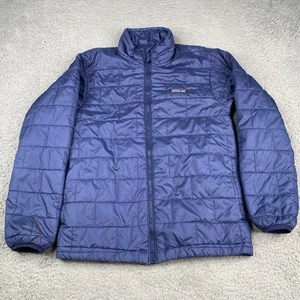 Patagonia Nano Puff Quilt Jacket Kids Large Blue Full Zip Quilt Insulated 68001 - Picture 1 of 18
