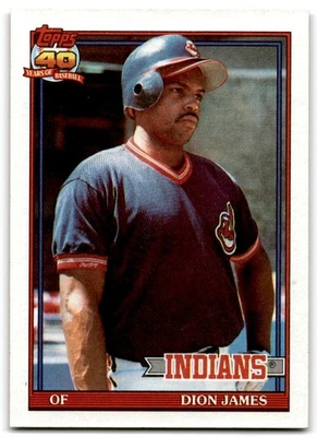 1991 Topps Dion James Cleveland Indians #117 - Image 1 of 2